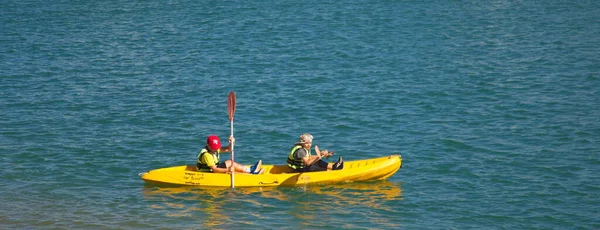 Israël Marina Herzliya Novembre 2022 Les Enfants Apprennent Contrôler Kayak — Photo