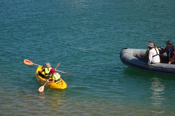 Israël Marina Herzliya Novembre 2022 Les Enfants Apprennent Contrôler Kayak — Photo