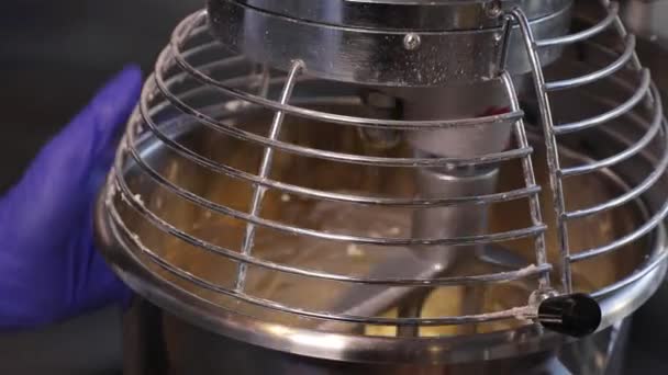 Automatic Dough Mixer Dough Mixer Professional Equipment Bakery Chef Preparing — Αρχείο Βίντεο