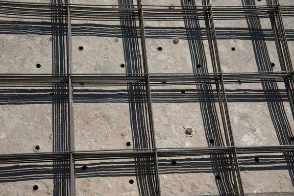 Nşaat Için Tel Örgüler Brc Kaynaklı Çelik Tel Örgüsü Inşaat — Stok fotoğraf