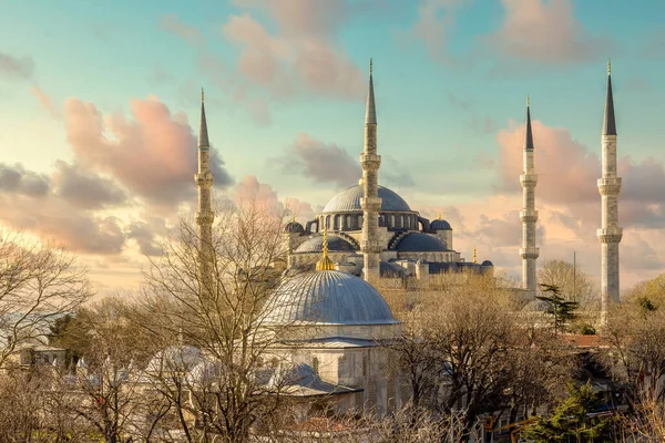 Die Größte Moschee Istanbul Türkiye Des Osmanischen Reiches Sultan Ahmed — Stockfoto