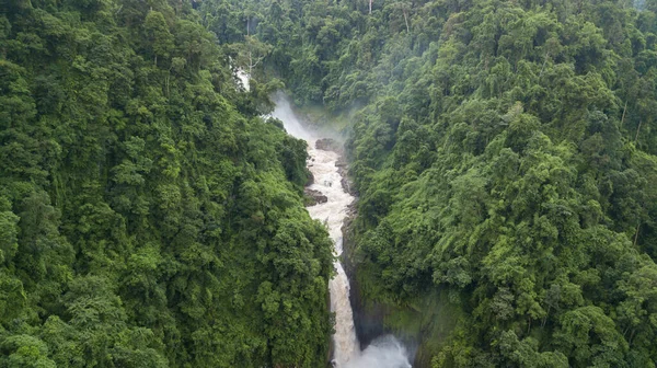 Vista Aérea Cachoeira Haew Narok Parque Nacional Khaoyai Cachoeira Heawnarok — Fotografia de Stock