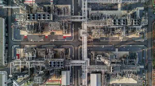 Aerial View Liquid Chemical Tank Terminal Storage Liquid Chemical Petrochemical Royalty Free Stock Images