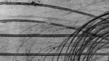 Asfalt yolda hava görüşü lastik izi asfalt pisti dokusu ve arka planda soyut arka planda siyah lastik izi asfalt yolda kayma izi asfalt yolda lastik izi.