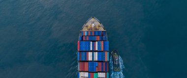 Konteynır kargo gemisi deniz nakliyesi, Küresel iş sektörü ihracat lojistik taşımacılık uluslararası konteyner kargo gemisi, konteyner kargo gemisi ticari kargo taşımacılığı.