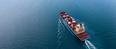 Konteynır kargo gemisi deniz nakliyesi, Küresel iş sektörü ihracat lojistik taşımacılık uluslararası konteyner kargo gemisi, konteyner kargo gemisi ticari kargo taşımacılığı.