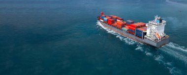 Konteynır kargo gemisi deniz nakliyesi, Küresel iş sektörü ihracat lojistik taşımacılık uluslararası konteyner kargo gemisi, konteyner kargo gemisi ticari kargo taşımacılığı.