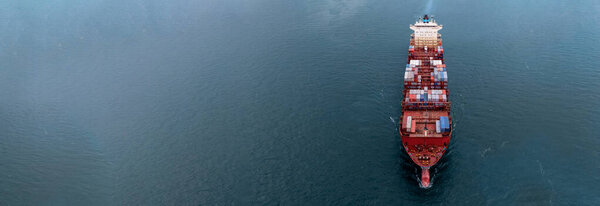 Container cargo ship sea freight shipping, Global business industry import export logistic transportation international container cargo ship, Container cargo ship commercial industry freight shipping.