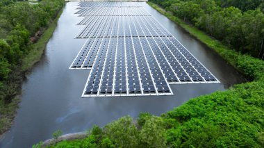 Yüzen güneş paneli platformu sistemi, yüzen güneş fotovoltaik panel sistemi Endüstri gölü su havuzu yenilenebilir enerji tasarrufu temiz hidroelektrik enerjisi.