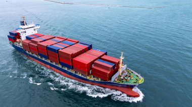 Hava görüşü konteynır konteynırı lojistik konteynır kargo, küresel iş konteynırı kargo taşımacılığı ticari ticaret lojistik nakliye konteynırı uluslararası konteynır, konteynır kargo gemisi.