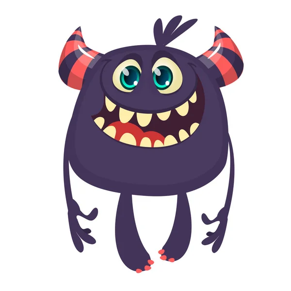 Monstro Engraçado Dos Desenhos Animados Ilustração Vetorial Personagem Monstro Bonito —  Vetores de Stock