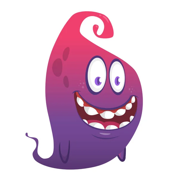 Funny cartoon flying monster. Vector illustration. Halloween design — Illustration Funny Cartoon Flying Monster Vector Illustration Halloween Design — Stock Vector