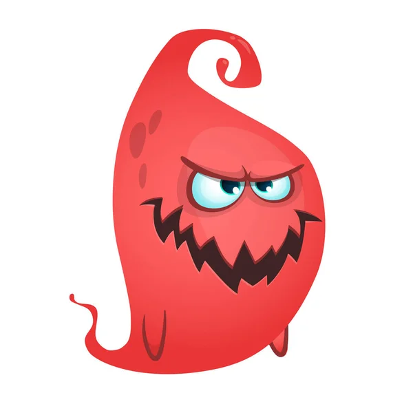 Wütendes Cartoon Monster Schreit Schreiend Wütender Monsterausdruck Vektor Illustratio Halloween — Stockvektor