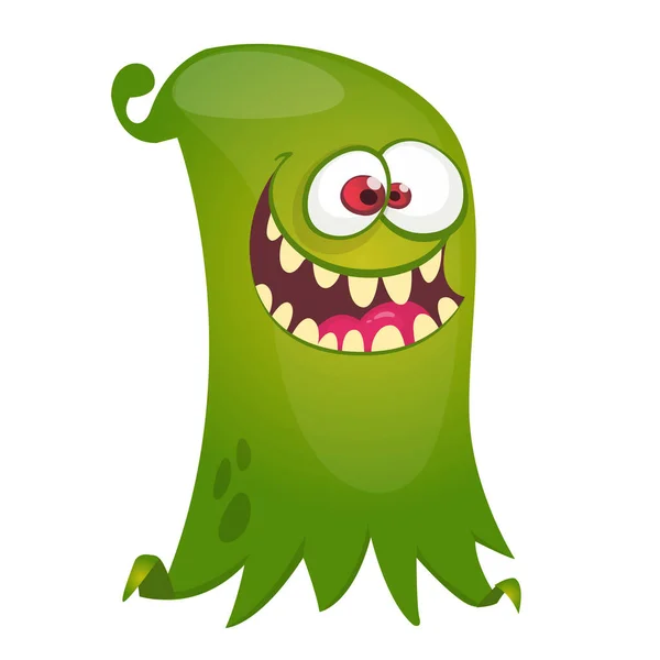 Divertido Monstruo Dibujos Animados Vector Ilustración Halloween — Vector de stock