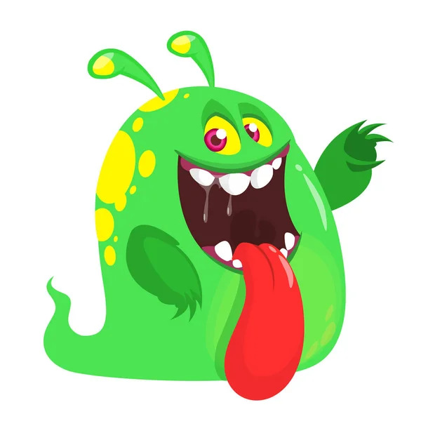 Funny Cartoon Monster Vector Halloween Illustration — Stock Vector