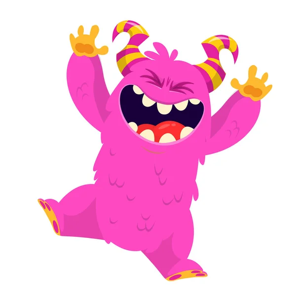 Roliga Tecknade Monster Varelse Vektor Halloween Illustration — Stock vektor