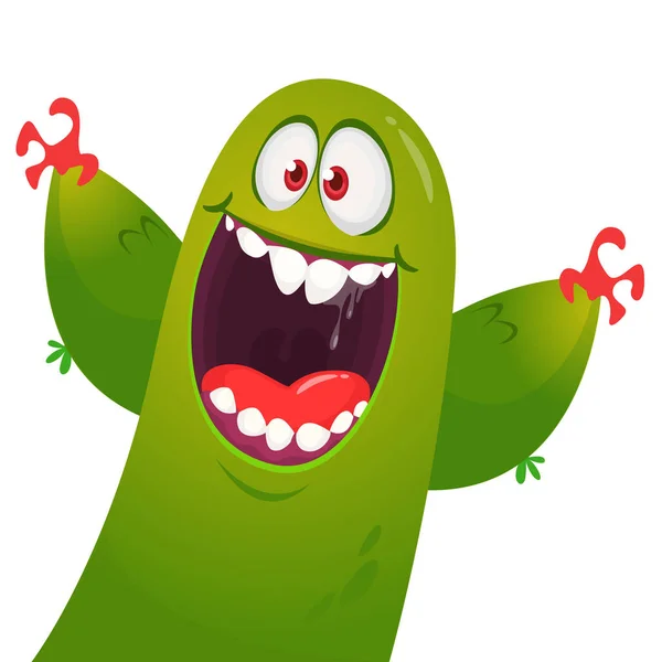 Cartoon funny monster illustration. Halloween design — Illustration Cartoon Funny Monster Illustration Halloween Design — Stock Vector