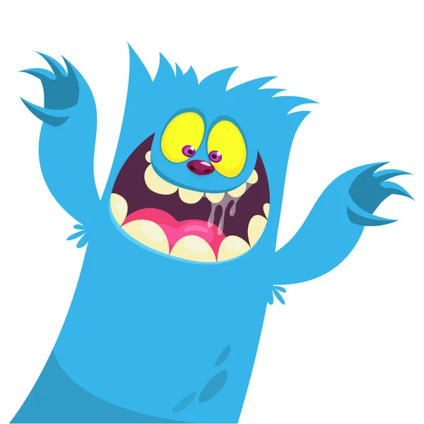 Criatura Monstro Engraçado Cartoon Ilustração Vector Halloween — Vetor de Stock