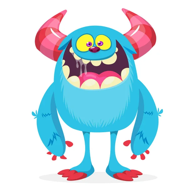 Szczęśliwy Kreskówka Potwór Ilustracja Wektorowa Halloween — Wektor stockowy