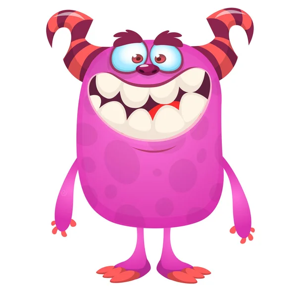 Happy Cartoon Monster Halloween Vectorillustratie — Stockvector