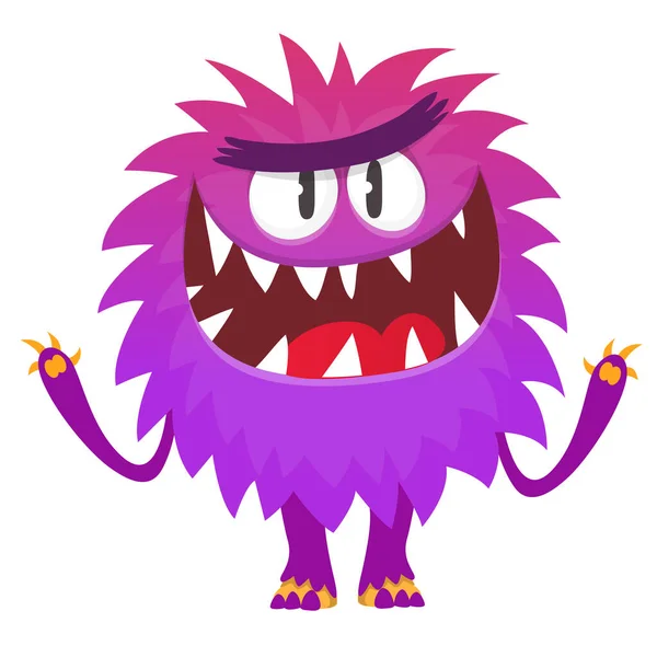 Feliz Monstruo Dibujos Animados Halloween Vector Ilustración Monstruo Divertido — Vector de stock