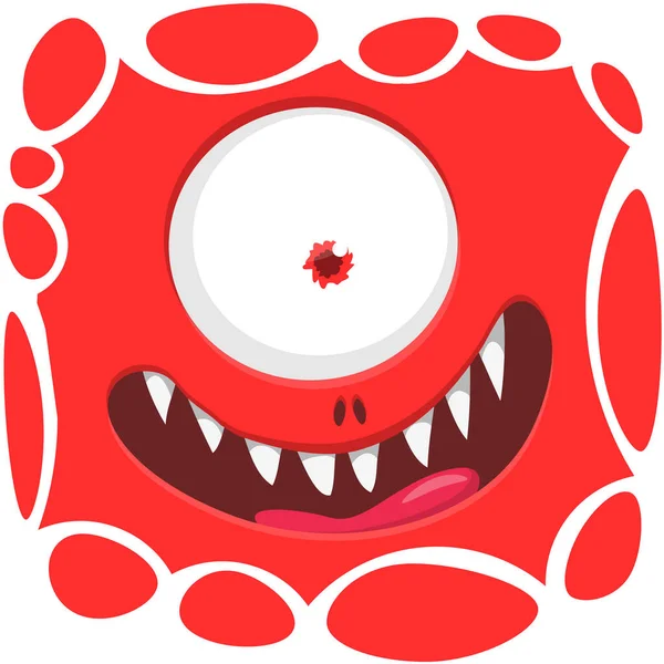 Lustiges Monster Mit Einem Auge Vektorillustration Monster Zeichentrickfigur Halloween — Stockvektor