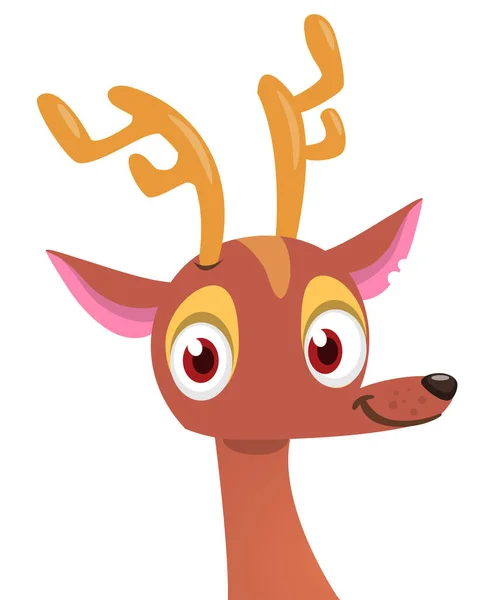 Cartoon Deer Character Illustration Vector Isolate — Stock Vector