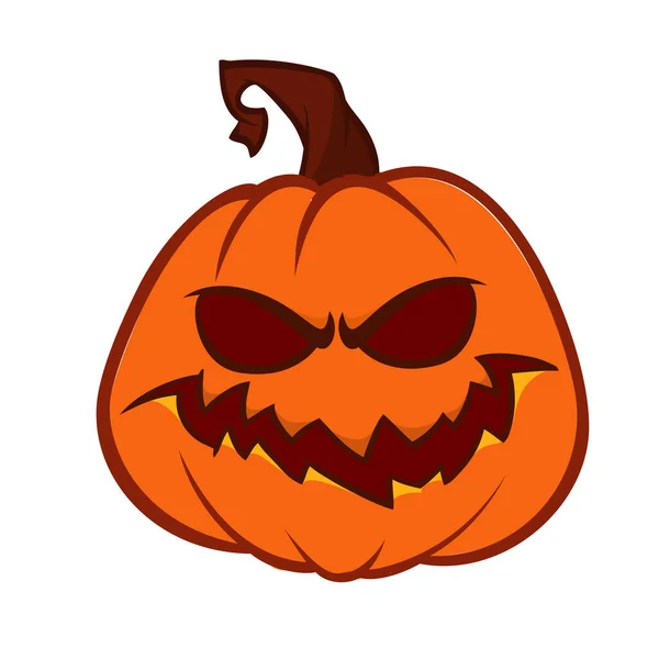 Espantalho Halloween Com Ilustração Cabeça Abóbora Desenhos Animados Vetoriais Esculpidos —  Vetores de Stock