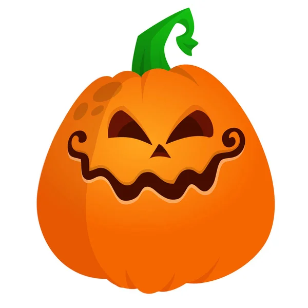 Cartoon Halloween Głowica Dyni Strasznym Wyrazem Twarzy Ilustracja Wektorowa Typu — Wektor stockowy