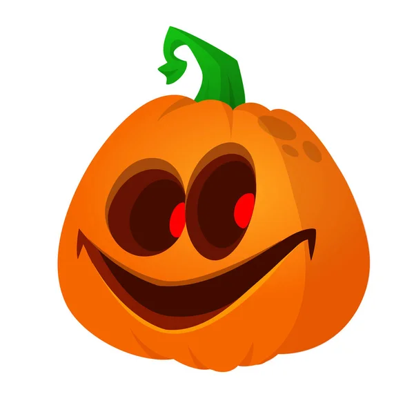Halloween Madárijesztő Tökfej Illusztrációval Vektor Rajzfilm Faragott Jack Lámpás Izolált — Stock Vector