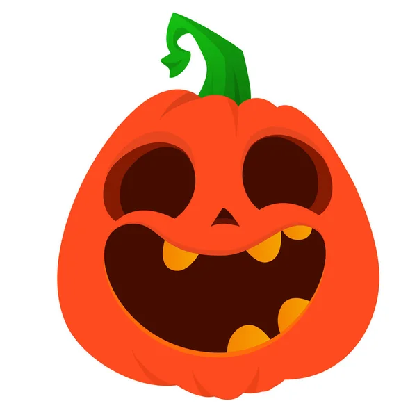 Halloween Fågelskrämma Med Pumpa Huvud Illustration Vektor Tecknad Snidade Jack — Stock vektor