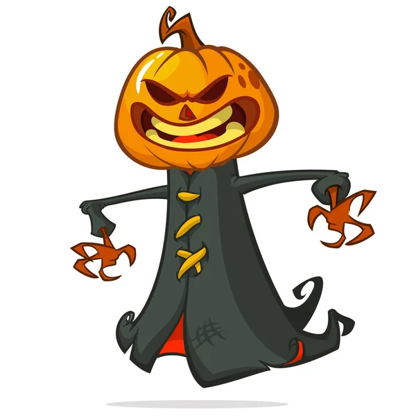 Ponury Żniwiarz Postać Kreskówki Halloween Jack Projektowanie Ilustracji Latarni Zaproszenie — Wektor stockowy