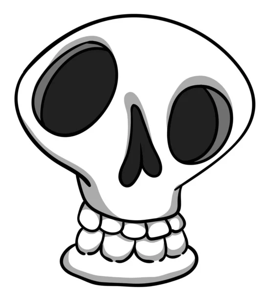 Personaje Dibujos Animados Grim Reaper Diseño Esqueleto Halloween Para Invitación — Vector de stock