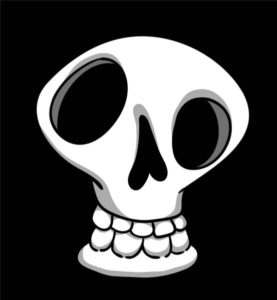 Personagem Desenhos Animados Ceifador Design Esqueleto Halloween Para Convite Partido — Vetor de Stock
