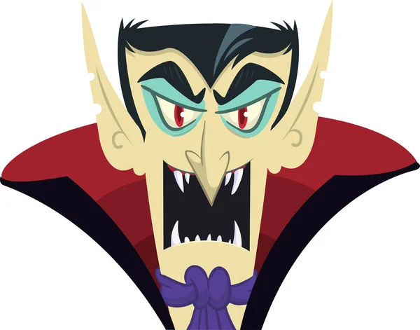 Gratulerer Med Halloween Grev Dracula Møter Avatar Søt Tegneserie Vampyr – stockvektor
