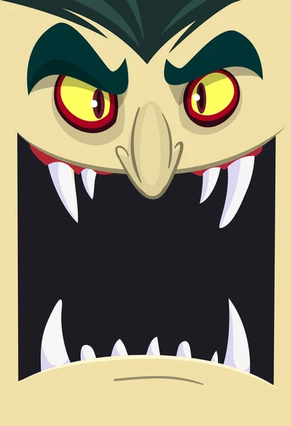 Feliz Halloween Conde Drácula Cara Avatar Lindo Personaje Vampiro Dibujos — Archivo Imágenes Vectoriales