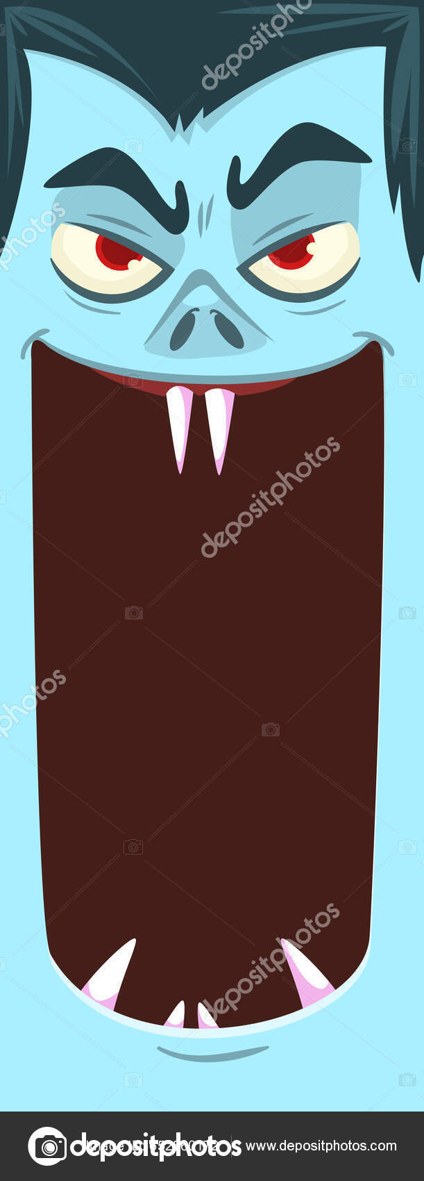 boca de drácula com ícone de estilo plano de halloween sangue