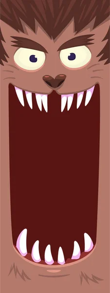 Мультфильм Смешного Дизайна Пугающим Выражением Лица Векторная Иллюстрация Хэллоуина Изолирована — стоковый вектор
