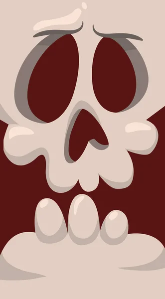 白い背景に隔離されたグリムリパーの漫画のキャラクター ブラックフードでかわいい死のキャラクター パーティーの装飾またはパッケージのためのスカル顔のアバターの設計 — ストックベクタ