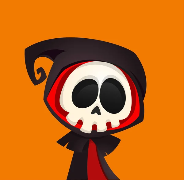 Muerte Dibujos Animados Con Guadaña Halloween Aterrador Personaje Muerte Ilustración — Vector de stock