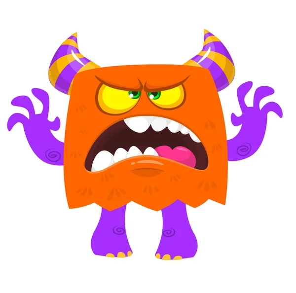 Funny Cartoon Monster Character Halloween Design Vector Illustration Alien Character — Stock Vector