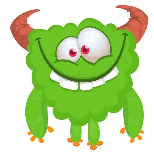 Funny Cartoon Monster Illustration Vector Halloween Design — Stock Vector