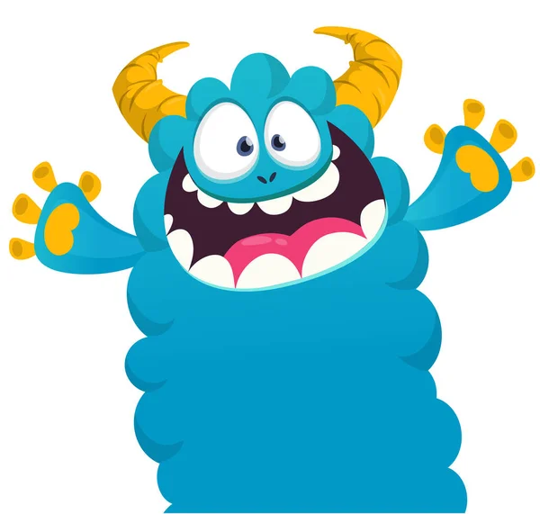 Funny Cartoon Monster Illustration Vector Halloween Design — Stock Vector