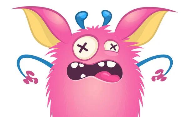 Cute Cartoon Monsters Set Cartoon Monsters Ghost Goblin Bigfoot Yeti — Stock Vector