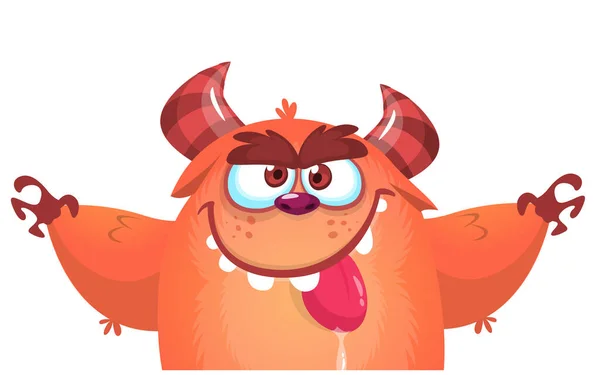 Cute Cartoon Monsters Set Cartoon Monsters Ghost Goblin Bigfoot Yeti — Stock Vector