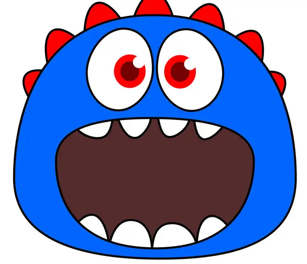 Funny Cartoon Monster Character Illustration Cute Happy Creature Alien Halloween — Stock Vector