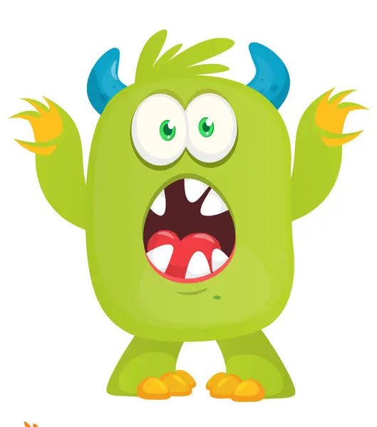 Happy Cartoon Monster Vector Illustratie — Stockvector