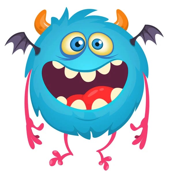 Cartoon Funny Monster Illustration Vector Icon Halloween Design — Stock Vector