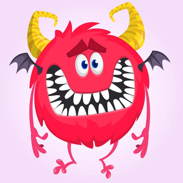 Cartoon Grappige Monster Illustratie Vectoricoon Halloween Ontwerp — Stockvector