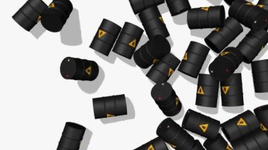 Sağ taraftan yağlı varil düşüyor, yağ fıçısı, davulun iki farklı rengi, davulun arkaplanı kaldırmak veya değiştirmek için Luma Matte Seçimi veya davulun arkasına metin koymak için